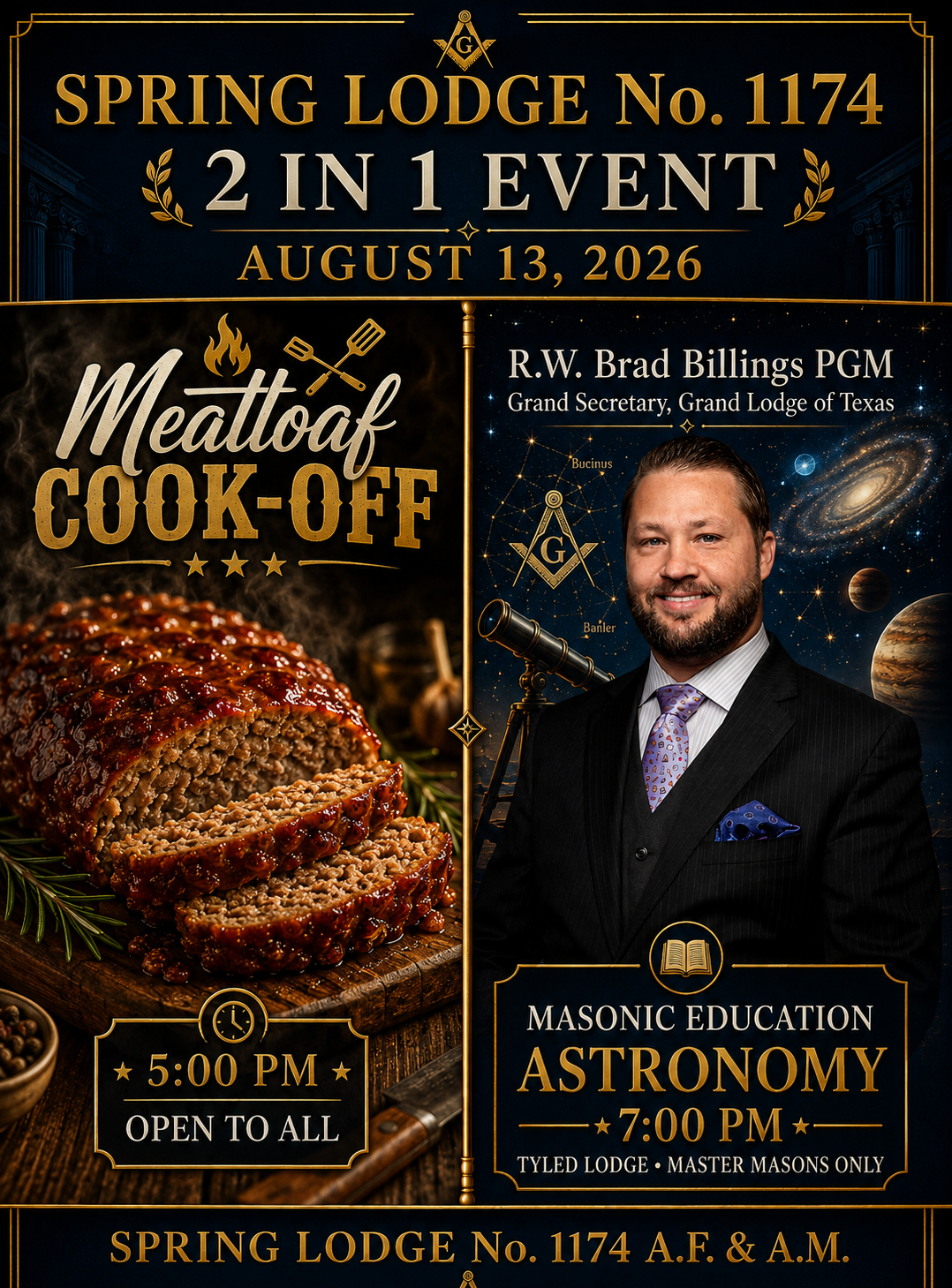 Meatloaf Cook-Off & Masonic Education By Brad Billings